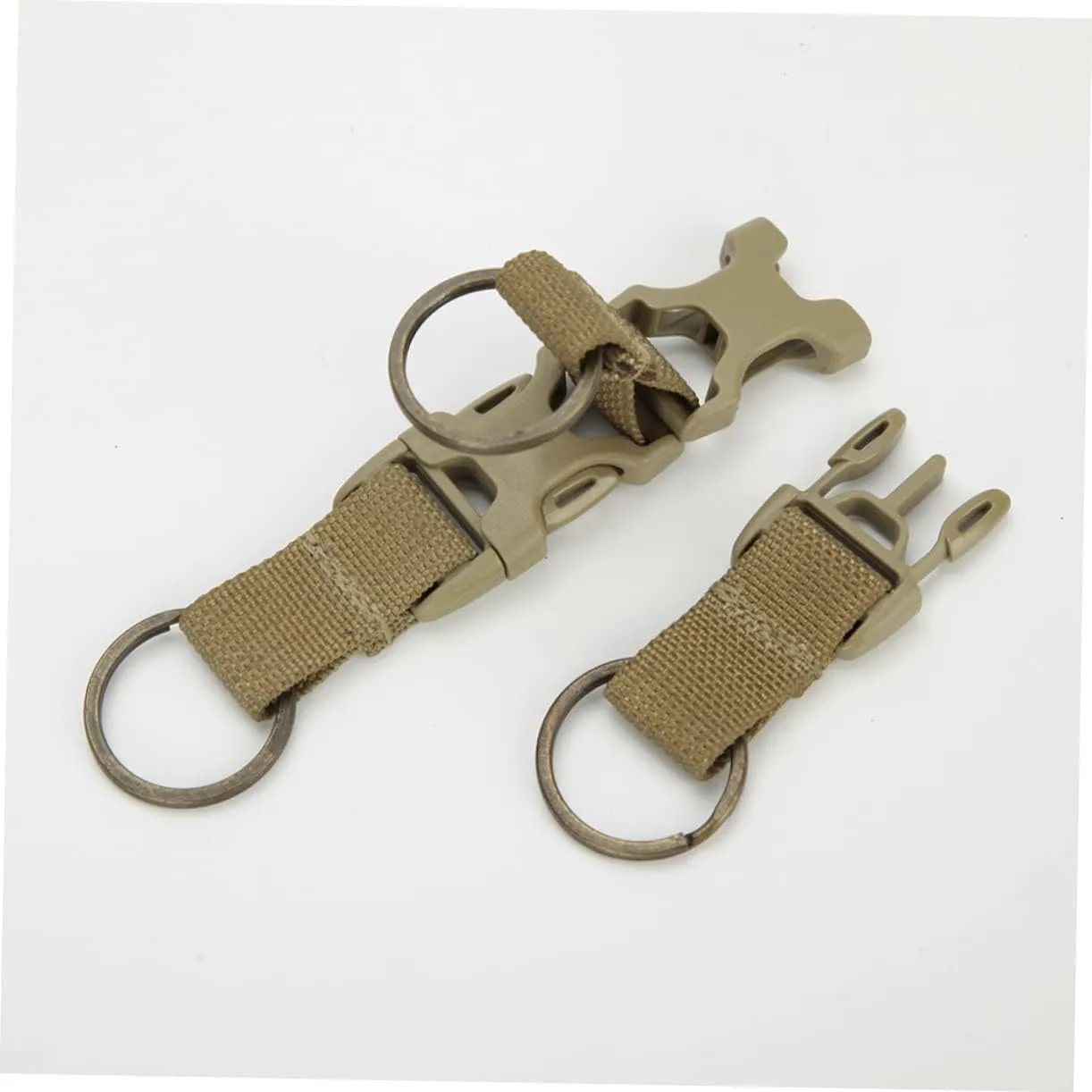 FAVOMOTO Outdoor Sports Bag Accessories Durable Three Ring Buckle Keychain for Mountaineering Outdoor Activities