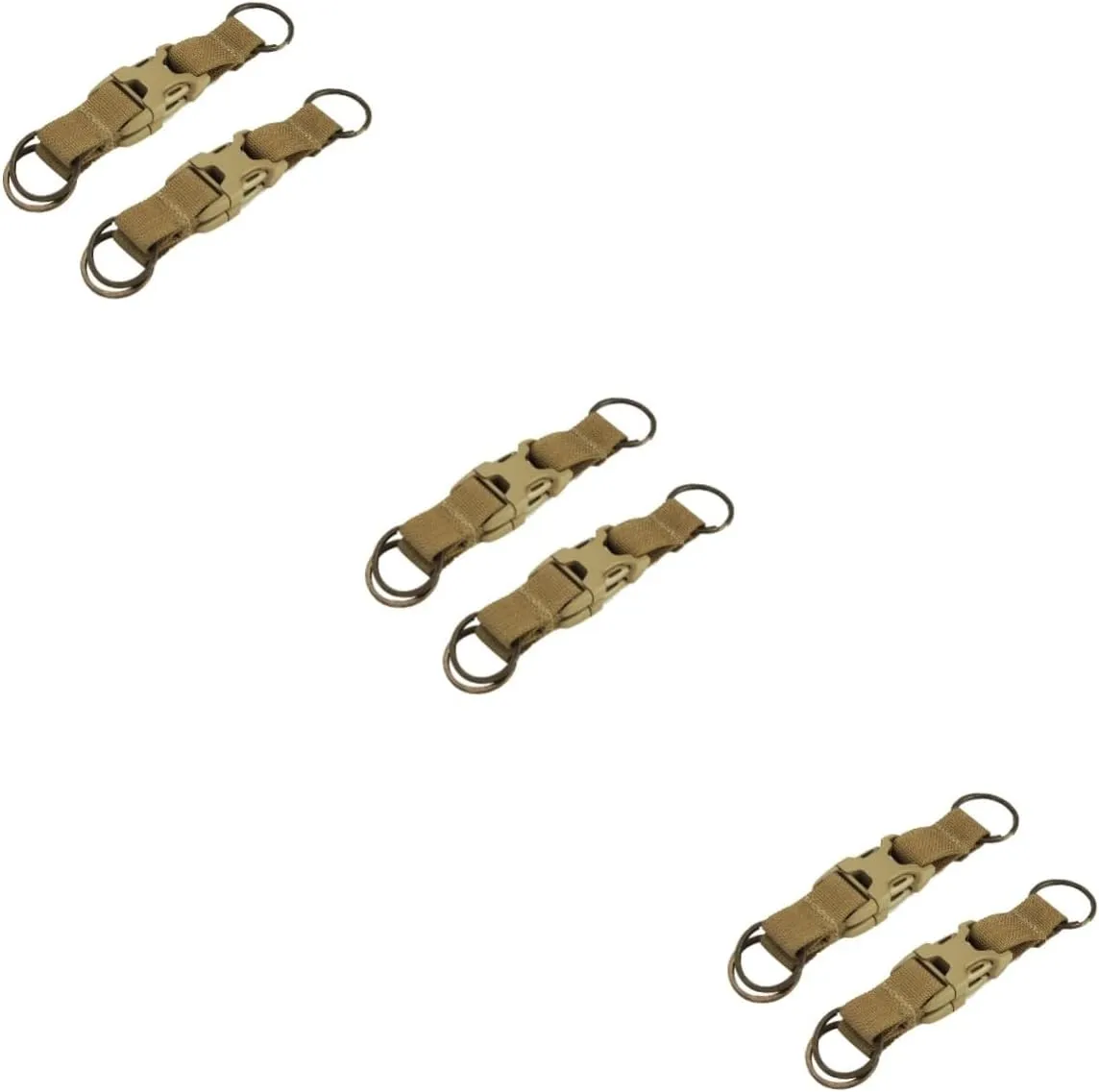 FAVOMOTO Outdoor Sports Bag Accessories Durable Three Ring Buckle Keychain for Mountaineering Outdoor Activities