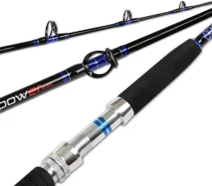 Fiblink 1-Piece/ 2-Piece Saltwater Offshore Trolling Rod Big Game Rod Conventional Boat Fishing Pole