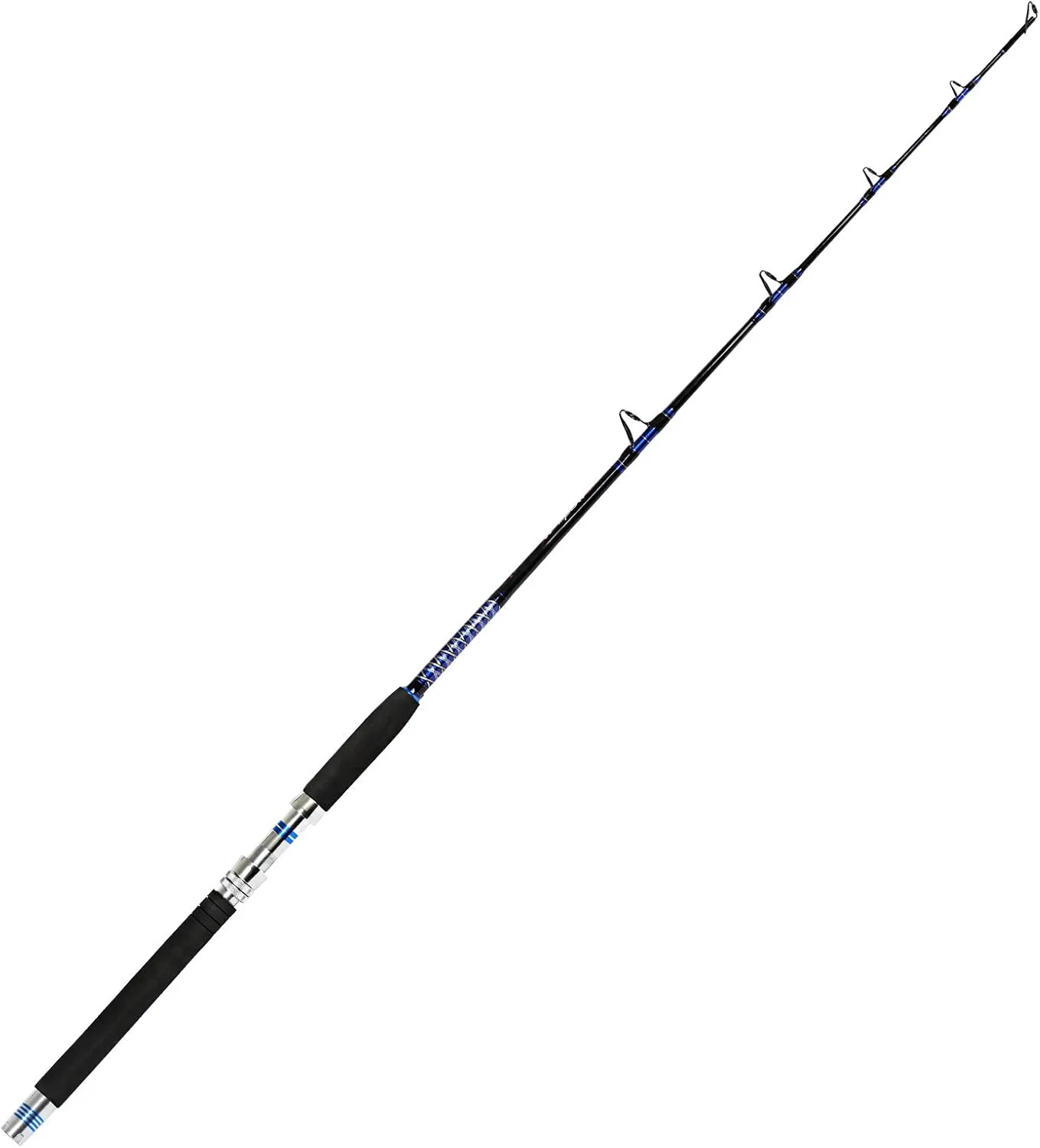 Fiblink 1-Piece/ 2-Piece Saltwater Offshore Trolling Rod Big Game Rod Conventional Boat Fishing Pole