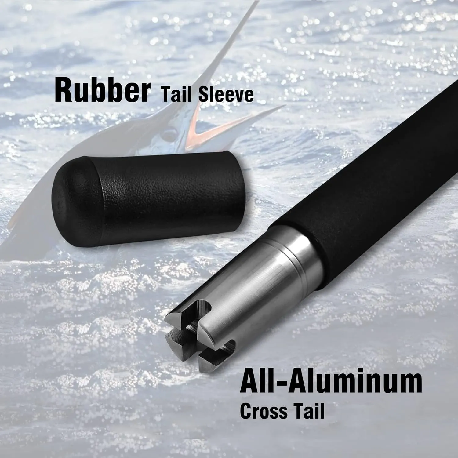 Fiblink 1-Piece/2-Piece Saltwater Offshore Heavy Trolling Rod Big Game Roller Rod Conventional Boat Fishing Pole with Roller Guides