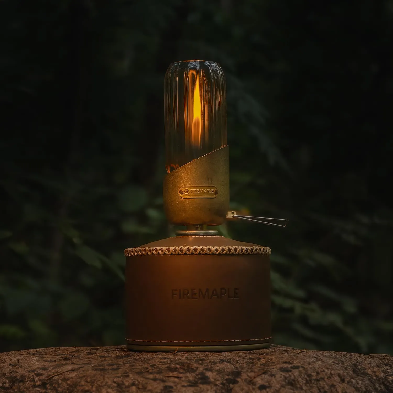 Fire-Maple Orange Camping Lantern Glass, Steel & Aluminum | Propane or Isobutane Fuel Canister Beautiful Lights | NO Mantles Needed | Propane Lanterns for Camping, Emergency Essential
