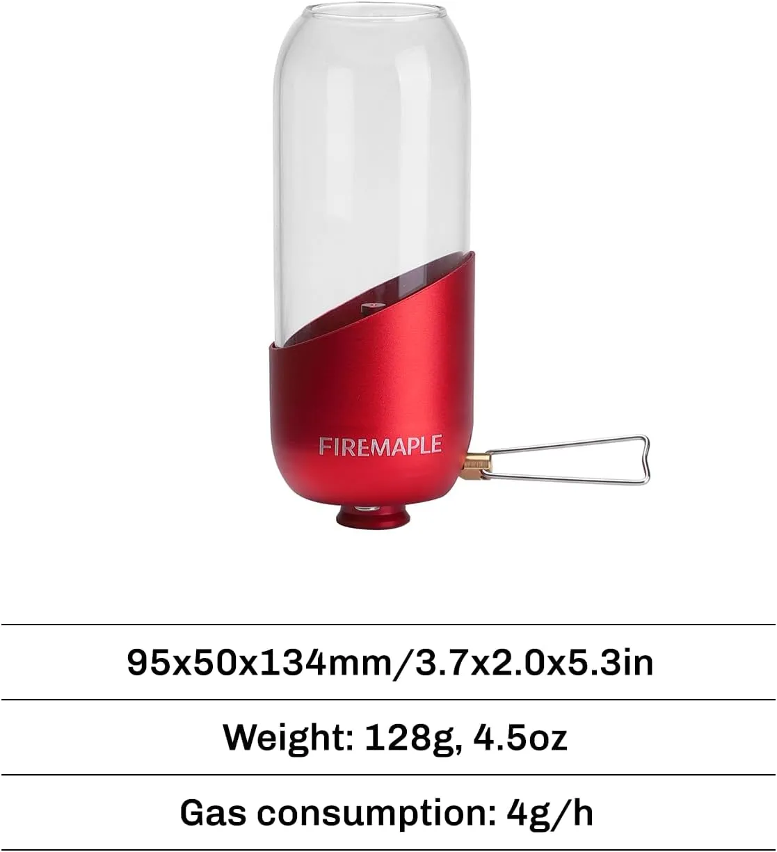 Fire-Maple Orange Camping Lantern Glass, Steel & Aluminum | Propane or Isobutane Fuel Canister Beautiful Lights | NO Mantles Needed | Propane Lanterns for Camping, Emergency Essential