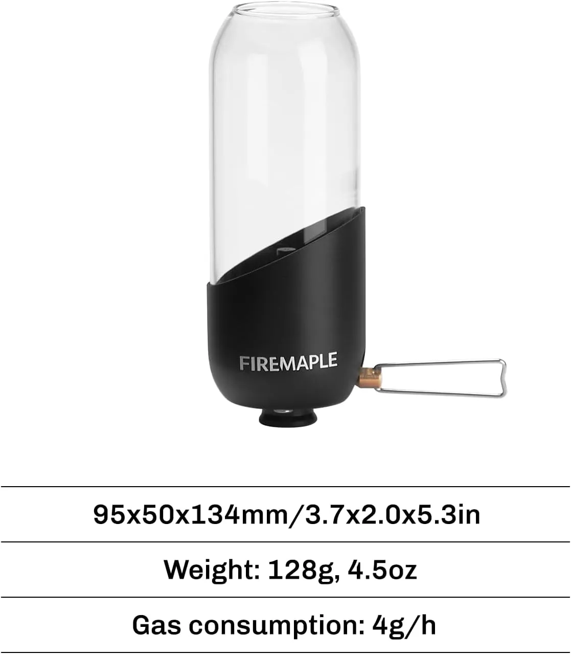 Fire-Maple Orange Camping Lantern Glass, Steel & Aluminum | Propane or Isobutane Fuel Canister Beautiful Lights | NO Mantles Needed | Propane Lanterns for Camping, Emergency Essential