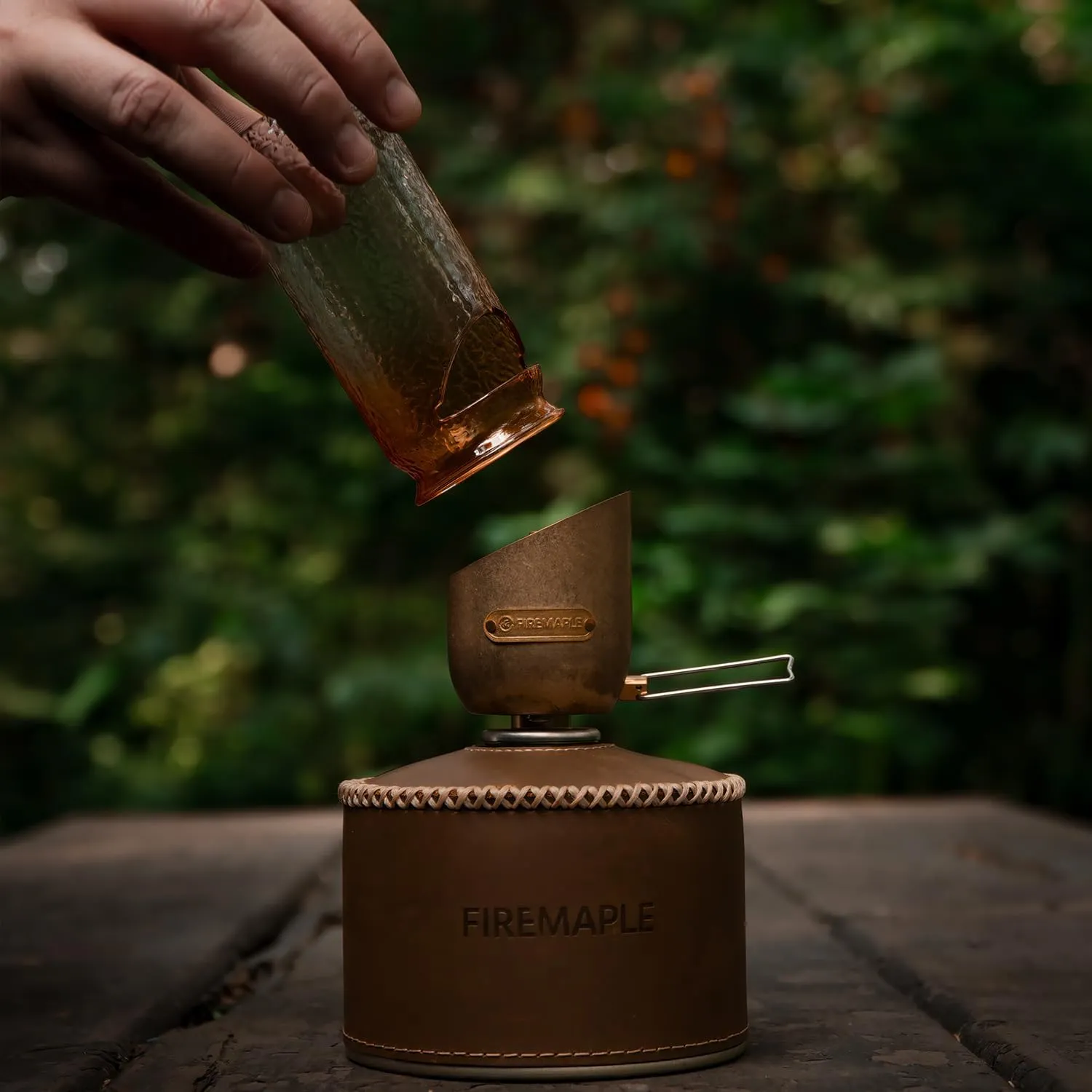 Fire-Maple Orange Camping Lantern Glass, Steel & Aluminum | Propane or Isobutane Fuel Canister Beautiful Lights | NO Mantles Needed | Propane Lanterns for Camping, Emergency Essential
