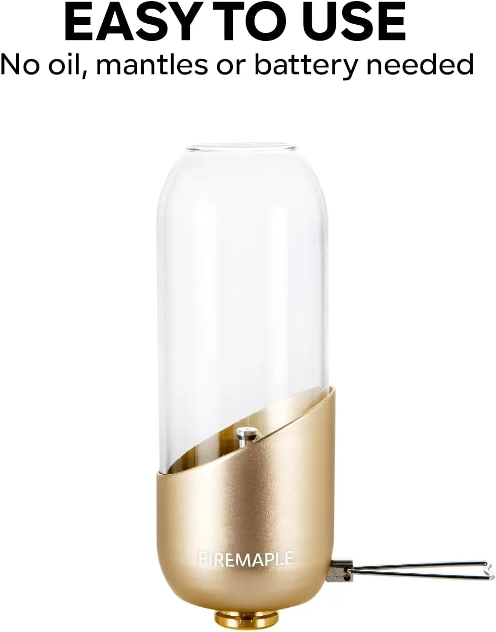 Fire-Maple Orange Camping Lantern Glass, Steel & Aluminum | Propane or Isobutane Fuel Canister Beautiful Lights | NO Mantles Needed | Propane Lanterns for Camping, Emergency Essential
