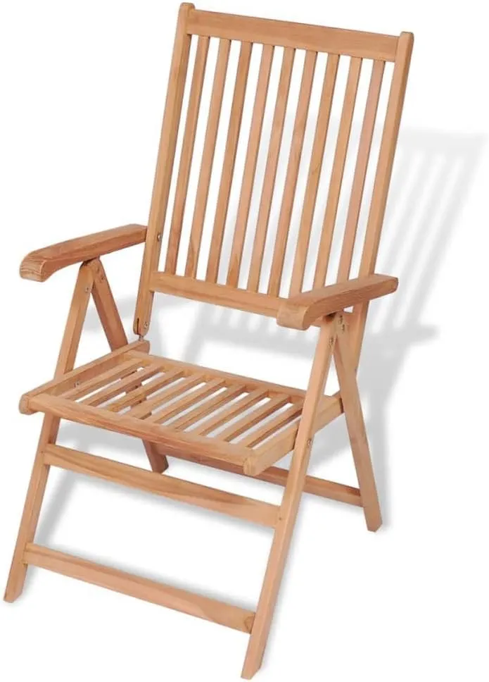 fire Pit Chairs,high Chair,Patio Furniture,Beach Chair,Reclining Patio Chairs 2 pcs Solid Teak WoodFor Gardens, patios, Balconies