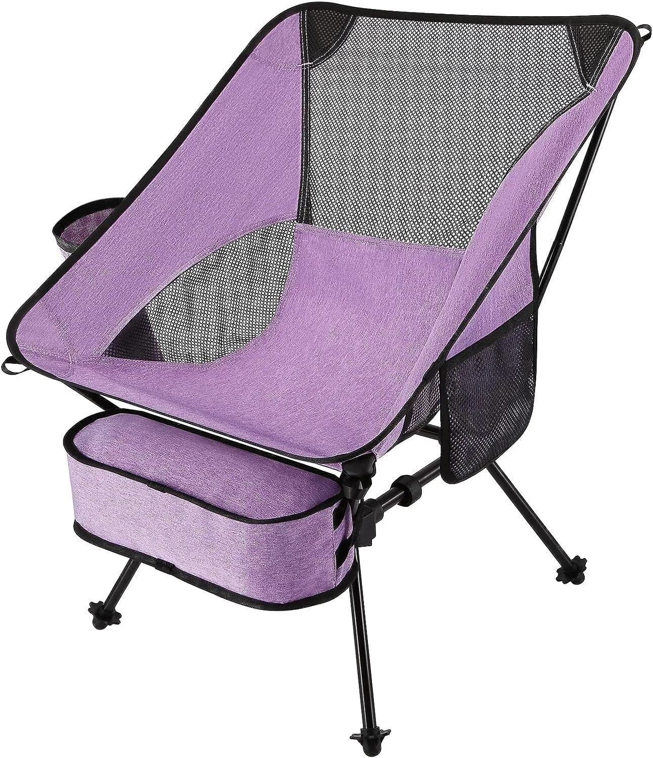 Fishing Chairs, Camping Chair Outdoor Ultralight Compact Portable Folding Backpacking Chairs Cationic Fabric for Beach Outdoor Picnic Travel Fishing Hiking(Purple)