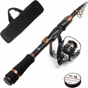 Fishing Pole 2.1m Carbon Small sea Rod Simple Set Ultra-Short Telescopic Fishing Rod Spinning Wheel Combination Fishing Gear Fishing Rods