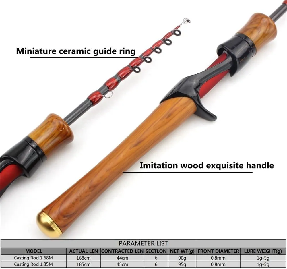 Fishing Poles 168cm 185cm ul Power Telescopic Lure Fishing Rod Casting Rod Lure Weight 1-5g Catch Small Fish Pole Telescopic Fishing Rod