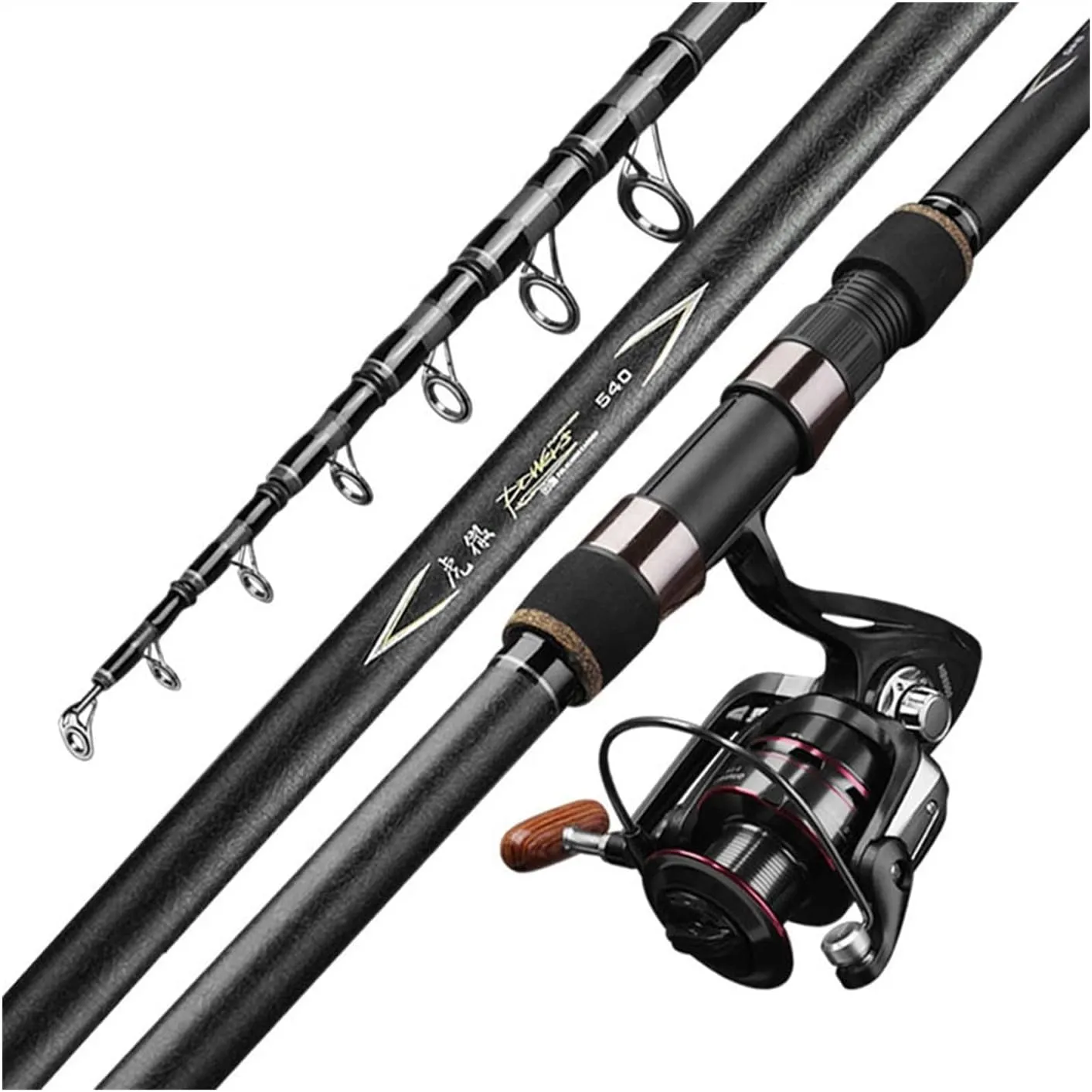 Fishing poles High Carbon Telescopic Fishing Rod Portable Carp Spinning Rods Super Hard Sea Rod Fishing Gear Long Shot Distance Throwing Pole Pen fishing rod ( Color : Rod , Length : 3.0 m )