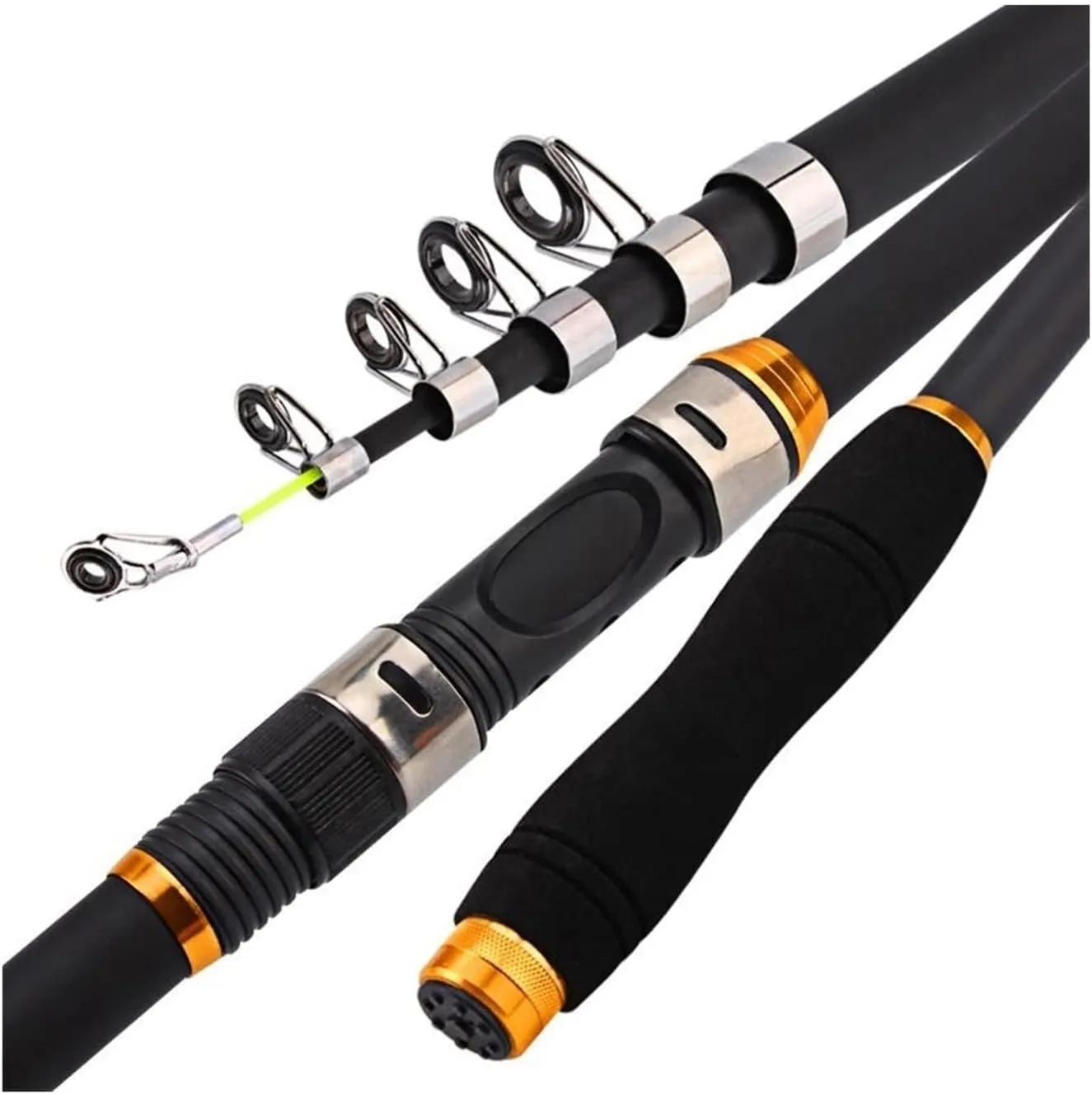 Fishing Rod Carbon Fiber Fishing Rod 2.1M -3.6M Carp Fishing Rod Feeder Light Hard Telescopic Fishing Rod Fishing Pole Holders Fishing Pole Kit(Blue,2.1 m)