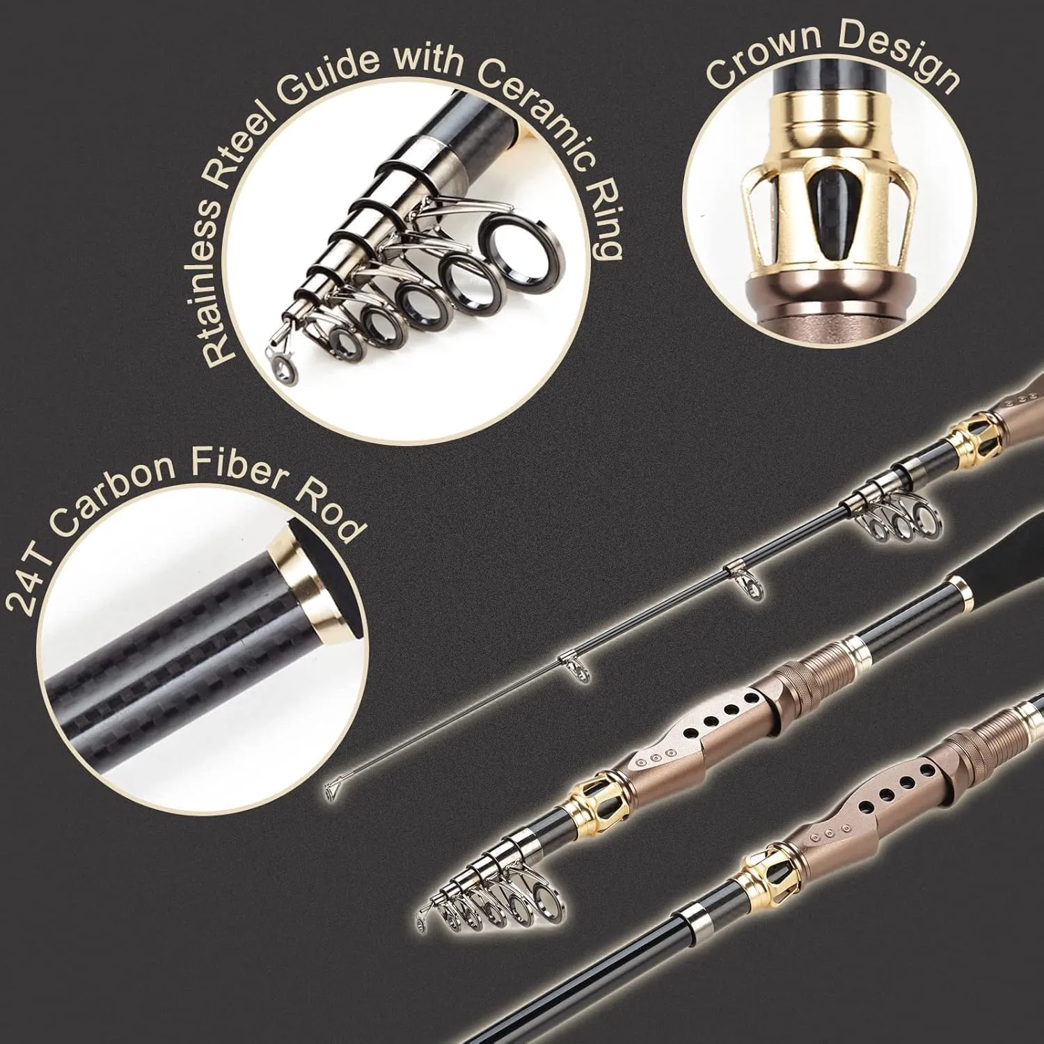 Fishing Rod Combos with Telescopic Fishing Pole