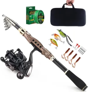 Fishing Rod Combos with Telescopic Fishing Pole
