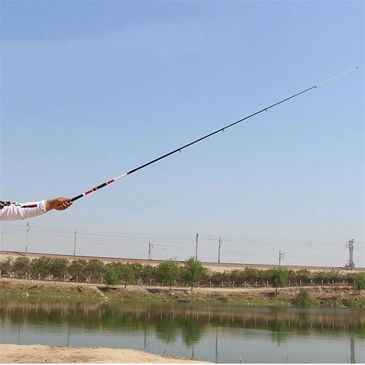 Fishing Rod Fishing Poles Telescopic Fishing Rod 2.1M -3.6M Spinning Carp Fishing Rod Feeder Hard Carbon Carbon Fiber Telescopic Fishing Rod Fishing Pole Kit(Black,2.1 m)