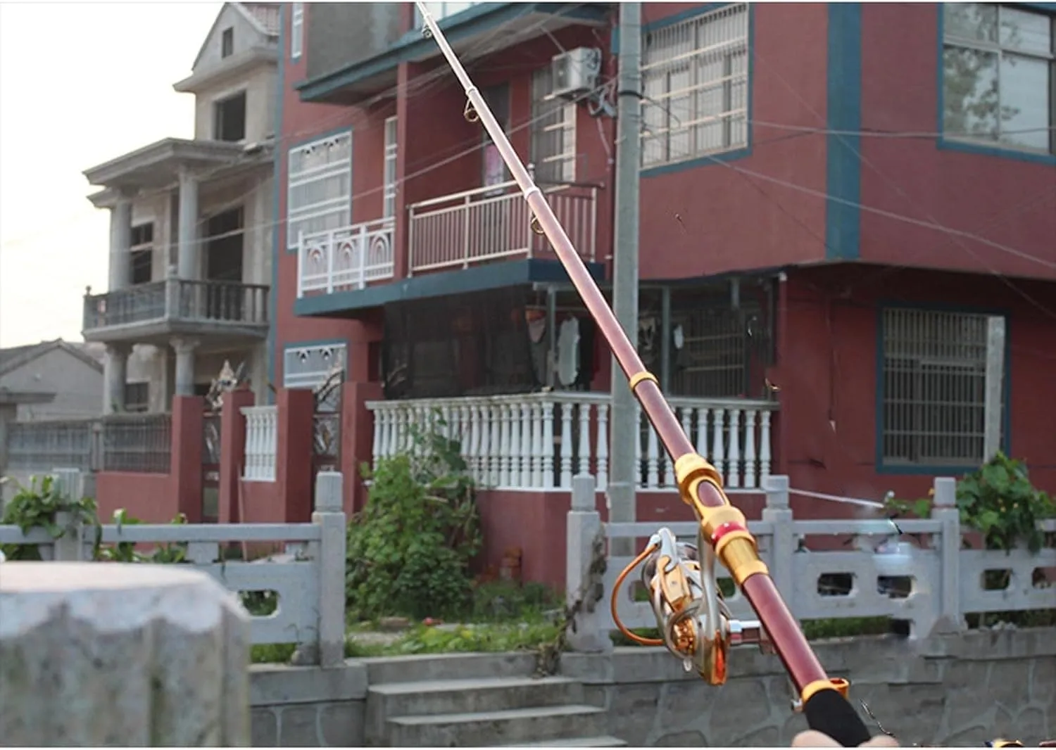 Fishing Rod Fishing Rod and Reel Combos Super Easy to Carry Fishing Pole Carbon Fiber Telescopic Fishing Rod Fishing Pole(2.4M)