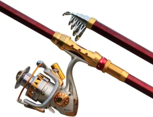 Fishing Rod Fishing Rod and Reel Combos Super Easy to Carry Fishing Pole Carbon Fiber Telescopic Fishing Rod Fishing Pole(2.4M)