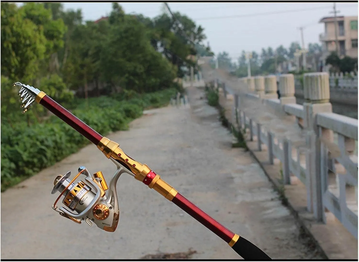 Fishing Rod Fishing Rod and Reel Combos Super Easy to Carry Fishing Pole Carbon Fiber Telescopic Fishing Rod Fishing Pole(2.4M)