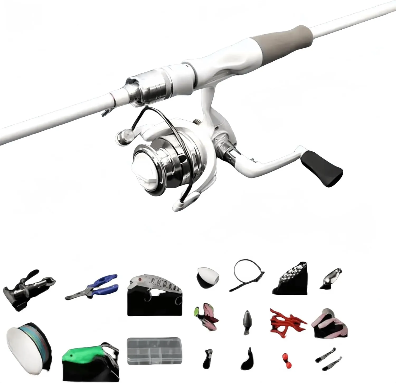 Fishing Rod Set, Carbon Fiber Reel Combo Rod and Telescopic Fishing Line with Bait Tackle Hook Reel Bag for Adult Saltwater Freshwater Travel