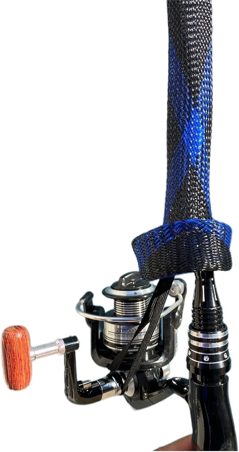 Fishing Rod Sock Mesh Sleeve Rod Cover Braided Mesh Rod Protector Pole Gloves Fishing Tools for Fly, Casting, Sea Fishing Rod