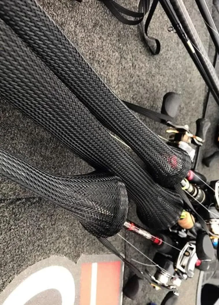 Fishing Rod Sock Mesh Sleeve Rod Cover Braided Mesh Rod Protector Pole Gloves Fishing Tools for Fly, Casting, Sea Fishing Rod