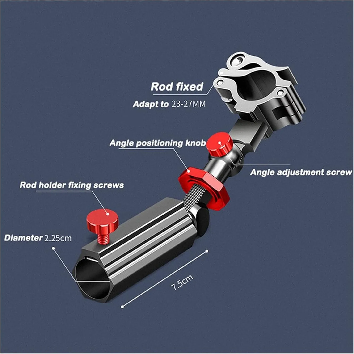 Fishing Rod Stand/Rack Adjustable Fishing Rod Holder Aluminum Magnesium Alloy 360 Degree Snap Fixed Fish Chair Rod Rack Fishing Accessories Fishing Rod Holder (Color : Brass)