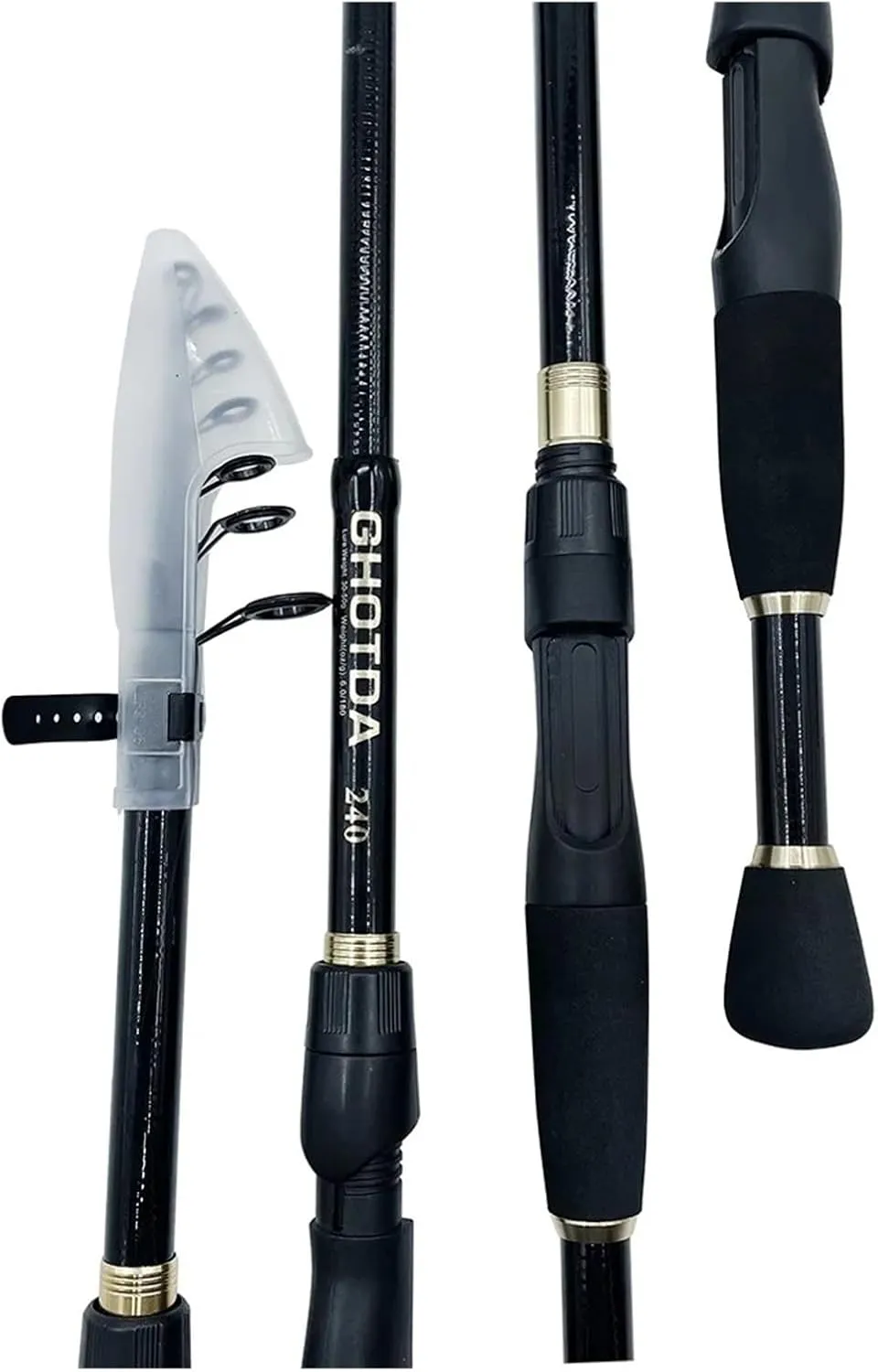 Fishing Rod Telescopic Fishing Rods Ultralight Weight Spinning Casting Carbon Pole Fishing Accessories Lure Weight 10-30g(2.4 m,Casting Rod)