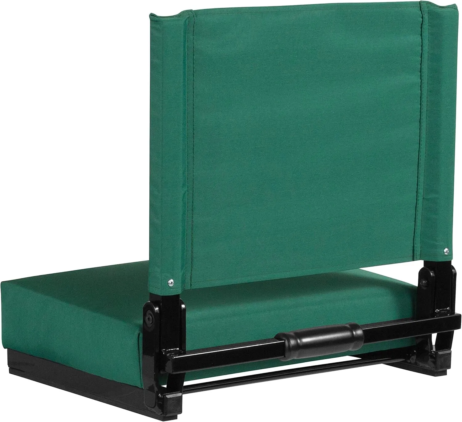 Flash Furniture Grandstand Portable Stadium Seat for Bleachers or Benches, Folding Padded Stadium Chair with Carrying Handle, 500 lb. Weight Capacity, Hunter Green