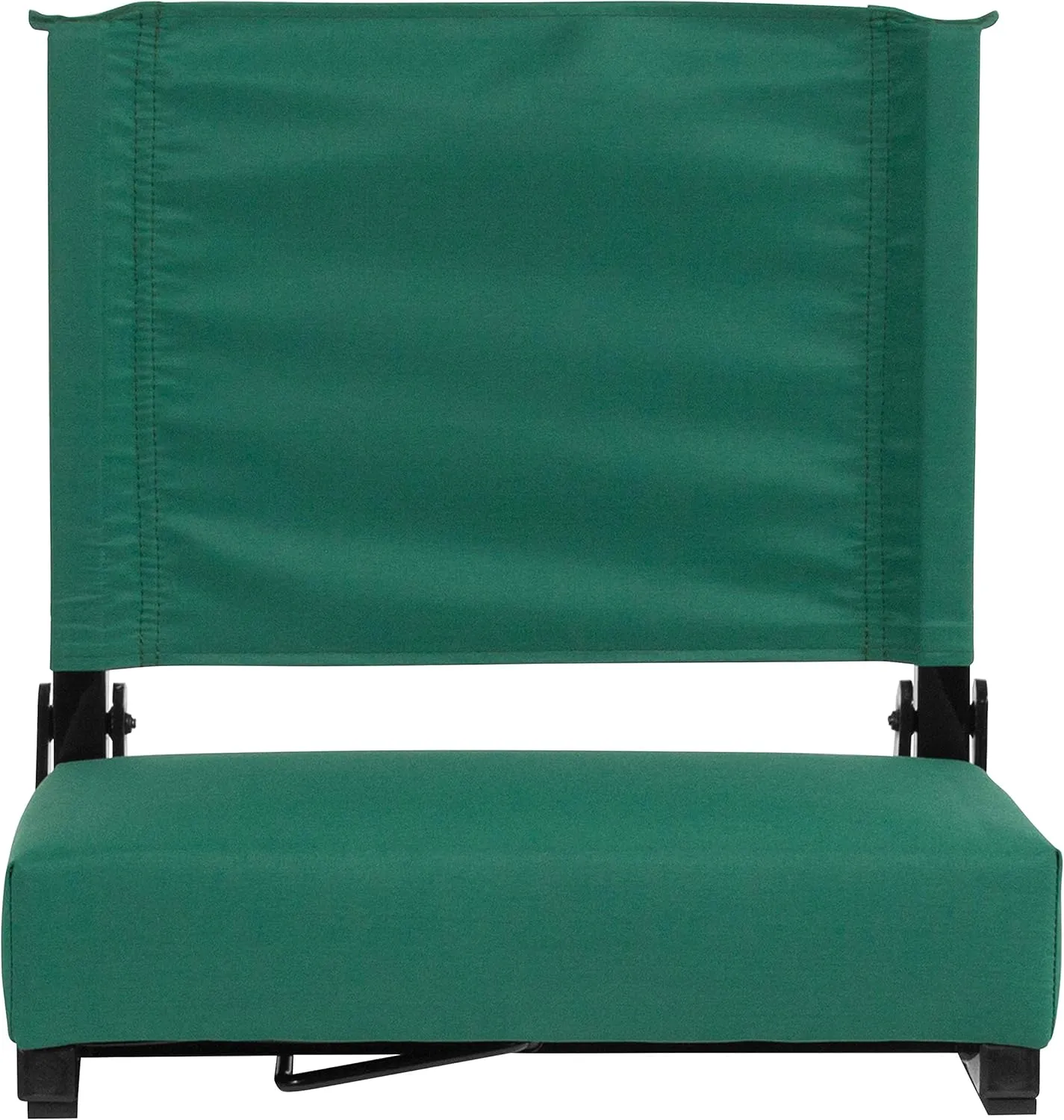 Flash Furniture Grandstand Portable Stadium Seat for Bleachers or Benches, Folding Padded Stadium Chair with Carrying Handle, 500 lb. Weight Capacity, Hunter Green