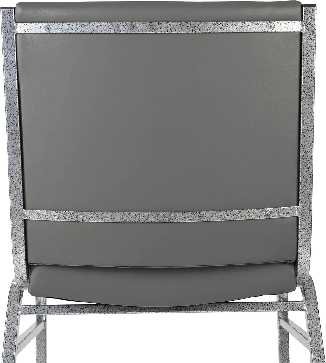 Flash Furniture Hercules Heavy-Duty Vinyl Lobby Chair with Ganging Bracket and Cushioned Seat, Stacking Chair for Waiting Rooms/Offices, Gray