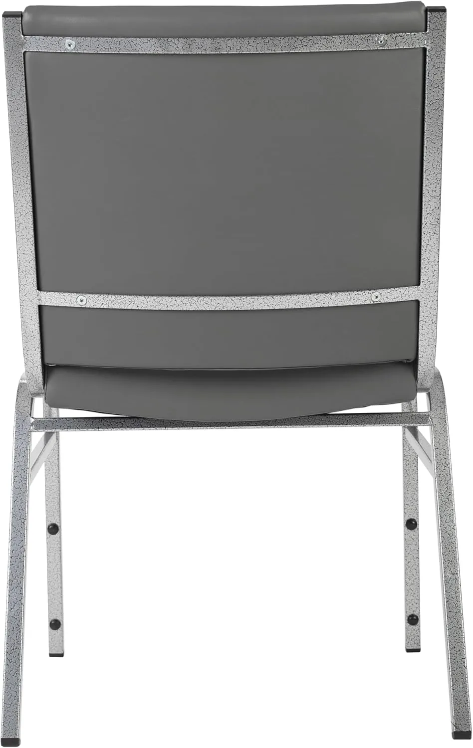Flash Furniture Hercules Heavy-Duty Vinyl Lobby Chair with Ganging Bracket and Cushioned Seat, Stacking Chair for Waiting Rooms/Offices, Gray