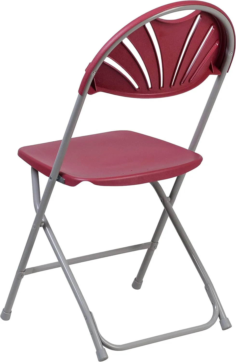 Flash Furniture HERCULES Series 650 lb. Capacity Burgundy Plastic Fan Back Folding Chair