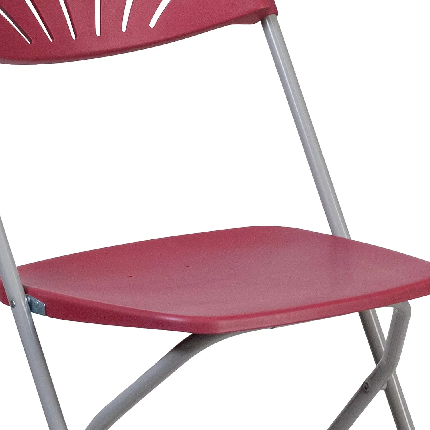 Flash Furniture HERCULES Series 650 lb. Capacity Burgundy Plastic Fan Back Folding Chair