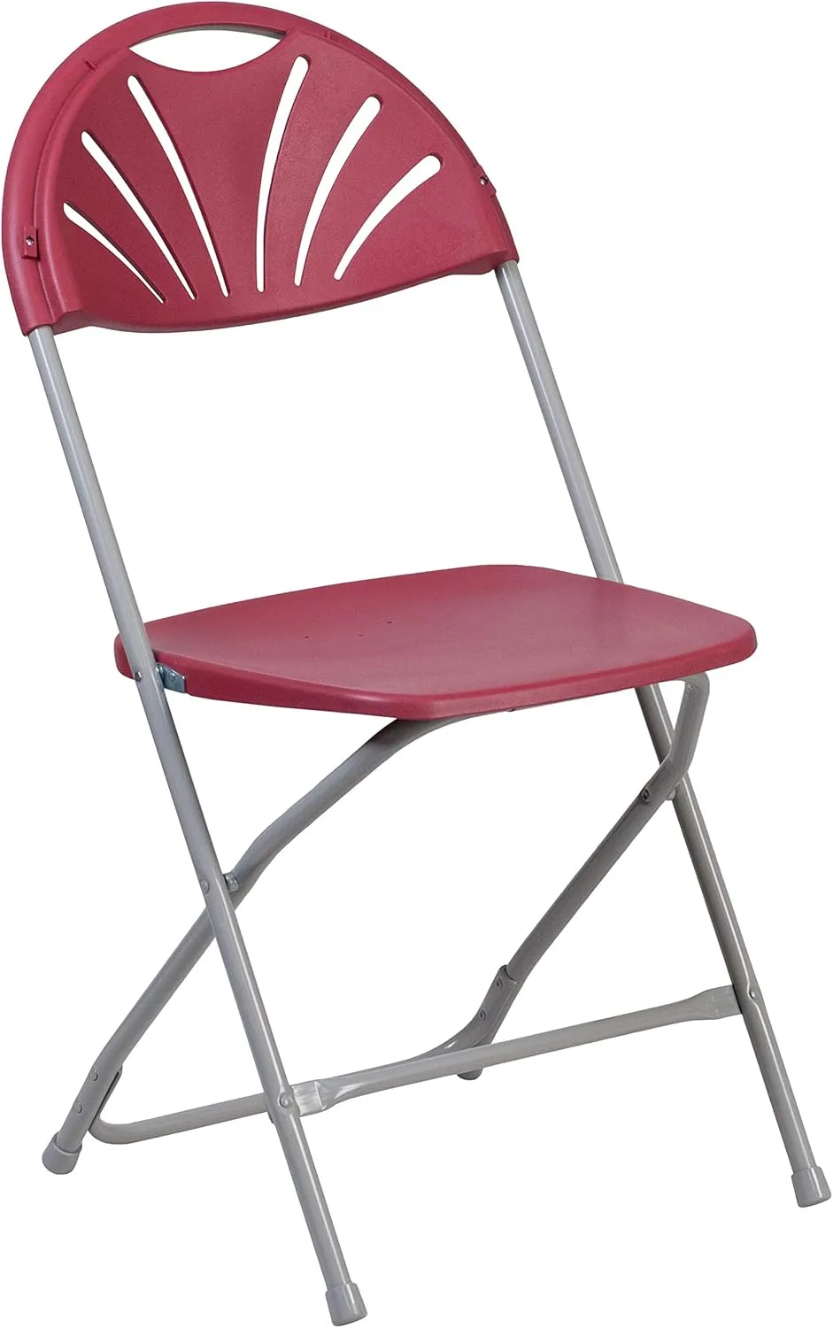 Flash Furniture HERCULES Series 650 lb. Capacity Burgundy Plastic Fan Back Folding Chair