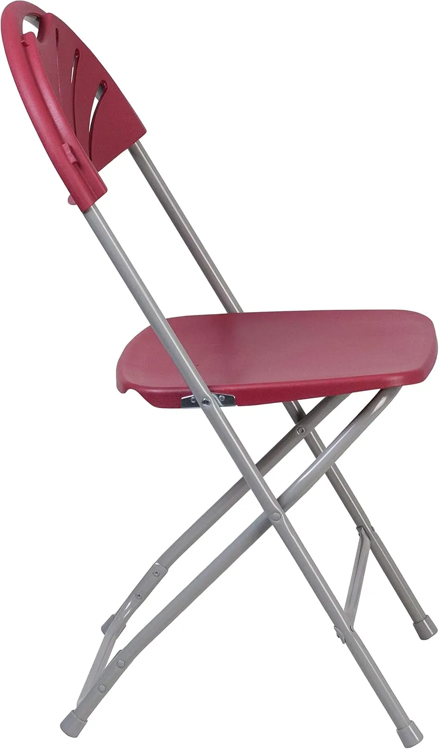 Flash Furniture HERCULES Series 650 lb. Capacity Burgundy Plastic Fan Back Folding Chair
