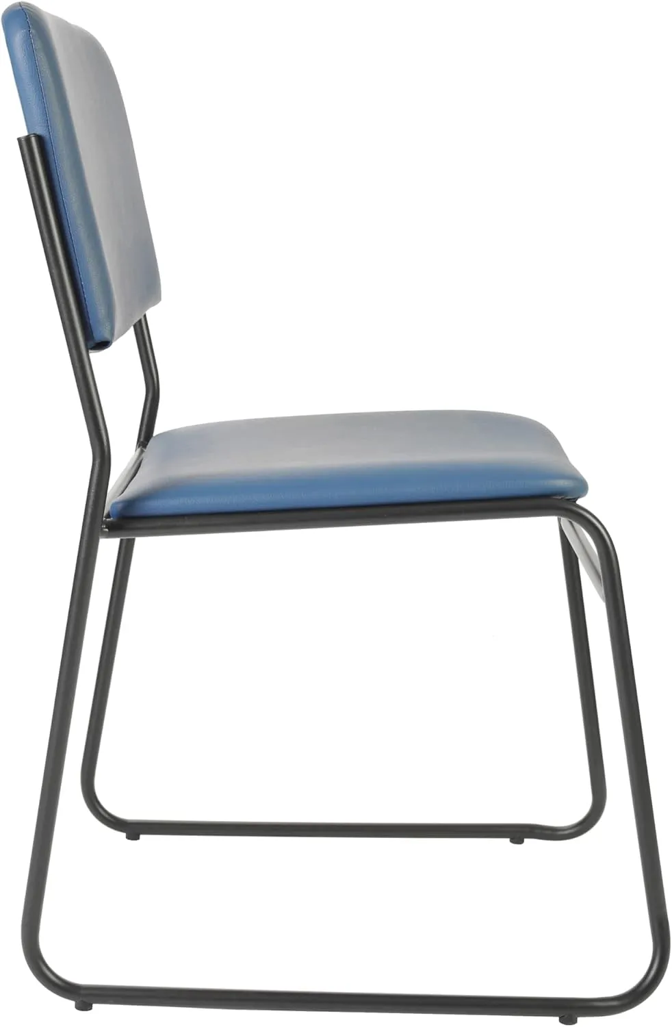Flash Furniture Hercules Series High Density Vinyl Stacking Chairs for Waiting Rooms and Offices, Lobby Chairs with Padded Seat and Frame, Navy
