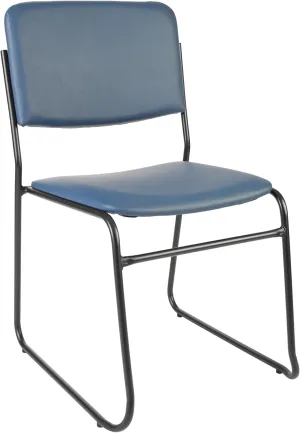 Flash Furniture Hercules Series High Density Vinyl Stacking Chairs for Waiting Rooms and Offices, Lobby Chairs with Padded Seat and Frame, Navy