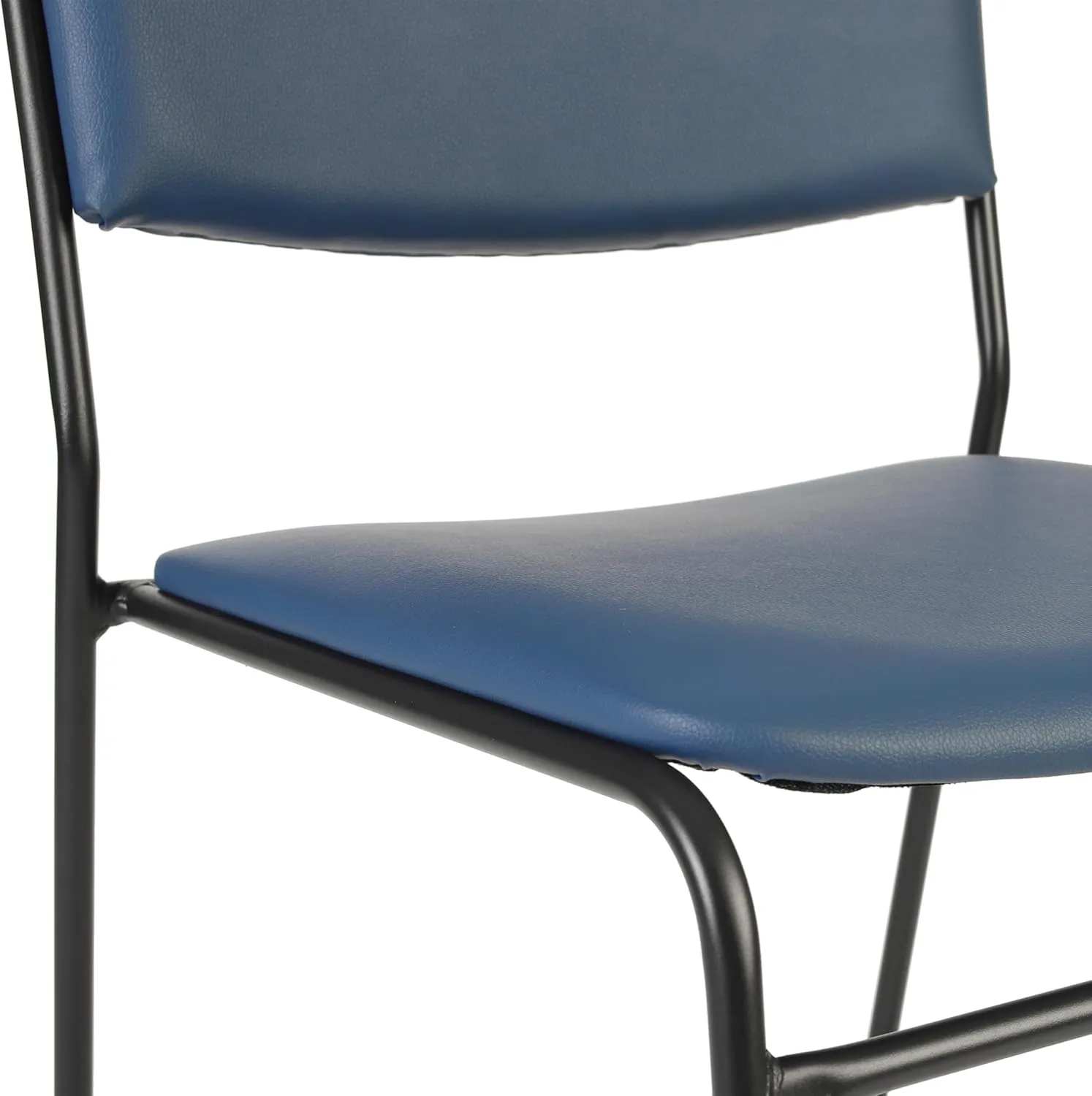 Flash Furniture Hercules Series High Density Vinyl Stacking Chairs for Waiting Rooms and Offices, Lobby Chairs with Padded Seat and Frame, Navy