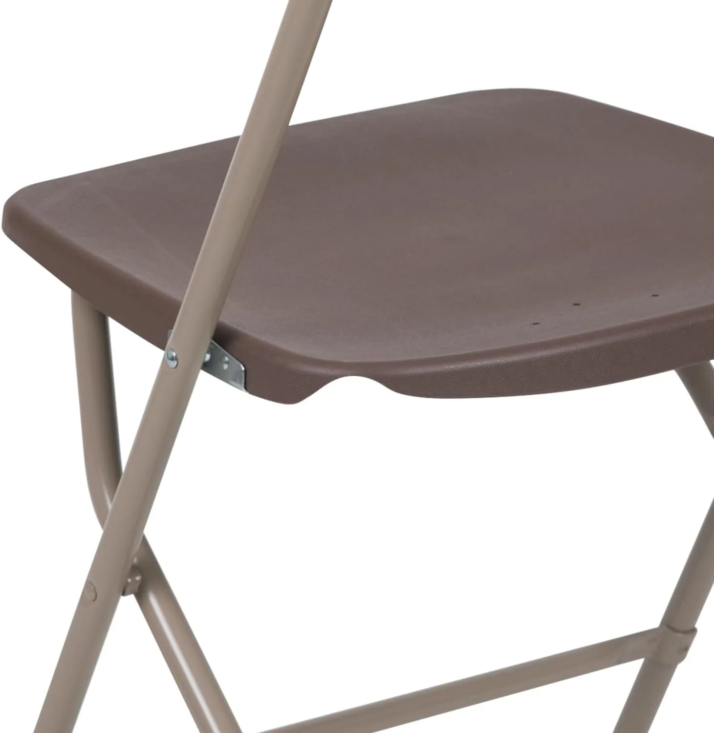 Flash Furniture Hercules Series Plastic Folding Chair - Brown - 6 Pack 650LB Weight Capacity Comfortable Event Chair-Lightweight Folding Chair