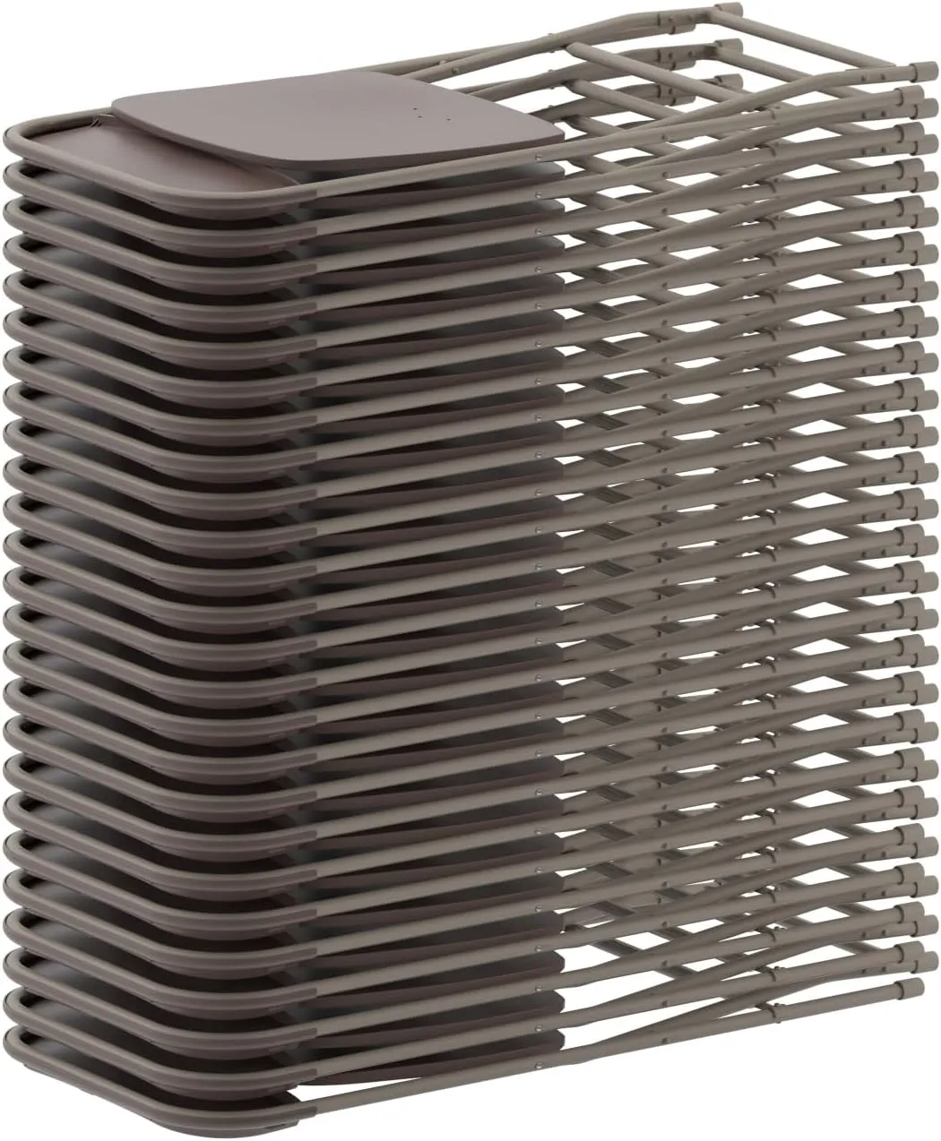 Flash Furniture Hercules Series Plastic Folding Chair - Brown - 6 Pack 650LB Weight Capacity Comfortable Event Chair-Lightweight Folding Chair