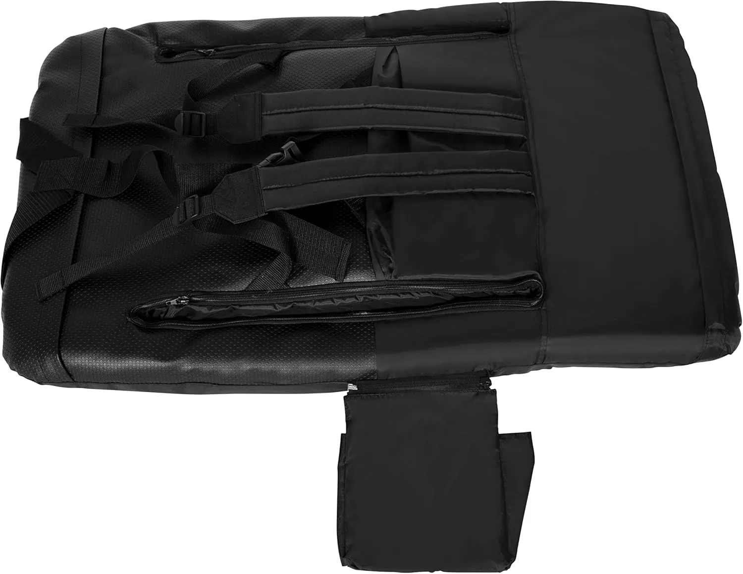 Flash Furniture Malta Portable Stadium Seats for Bleachers or Benches, Padded Stadium Chairs with Backpack Straps and Storage, Pack of 2, 265 lb. Weight Capacity, Black