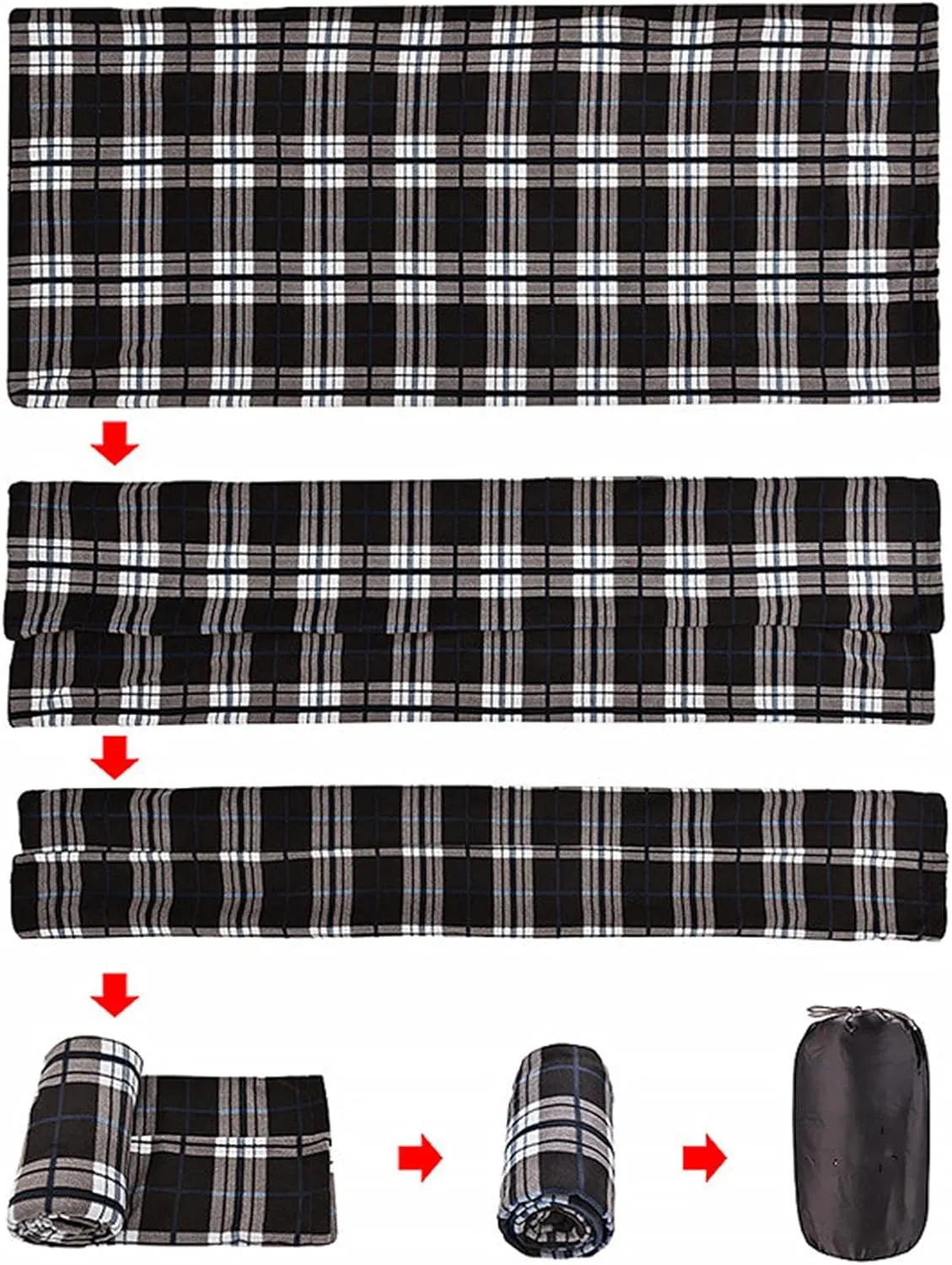 Fleece Sleeping Bag Lined with Travel Sheets Camping Sleeping Bag Ultra Light Zipper Storage Bag Zipper Backpack Travel Blanket Hiking 70.8inch