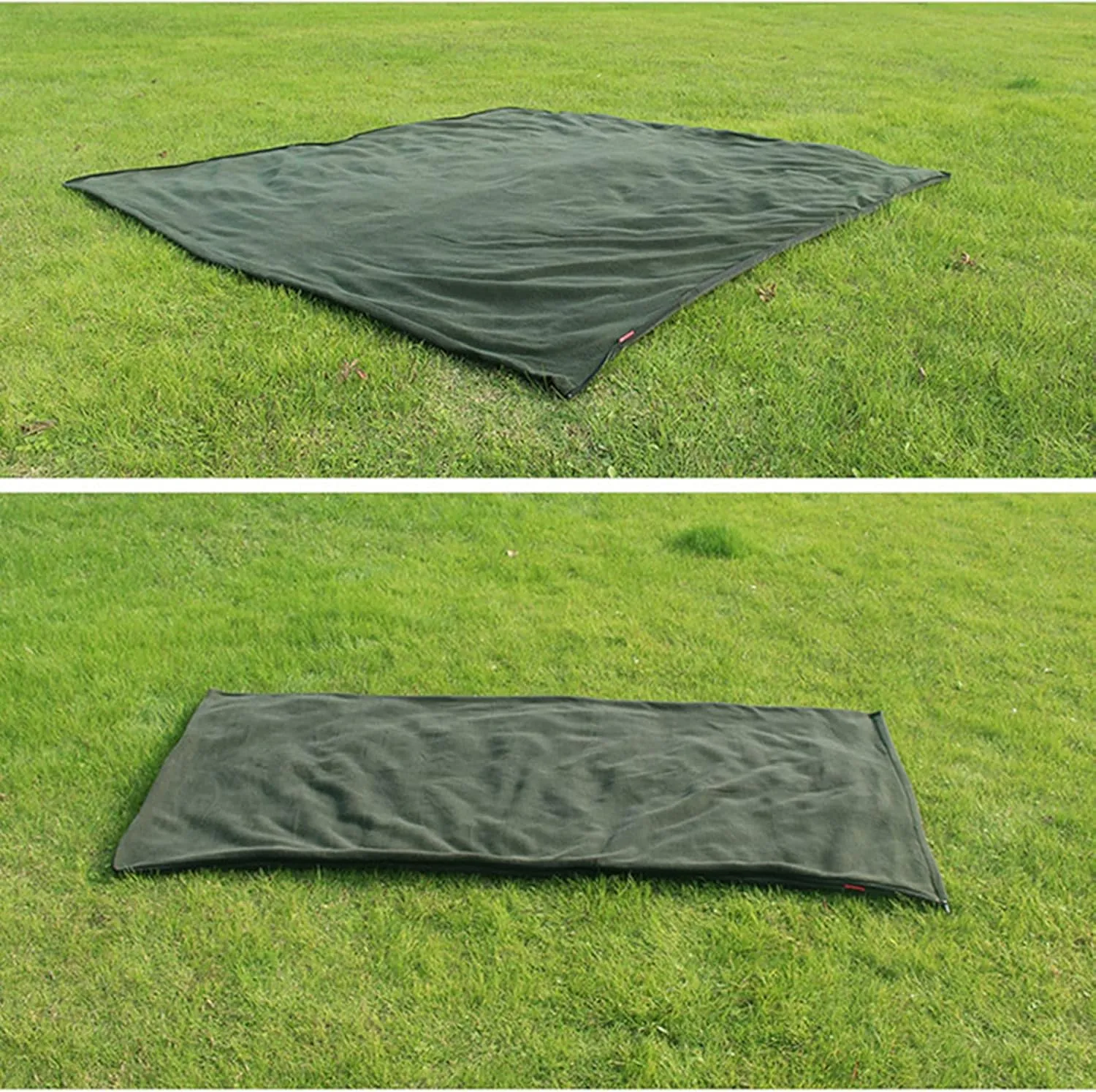 Fleece Sleeping Bag Lined with Travel Sheets Camping Sleeping Bag Ultra Light Zipper Storage Bag Zipper Backpack Travel Blanket Hiking 70.8inch