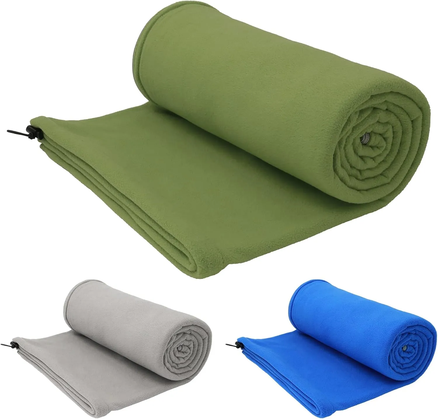 Fleece Sleeping Bag Liner, 75" Long Zipper Microfiber Fleece Travel Single Sleeping Bag Camping Blanket, Indoor Outdoor Blanket for Adults & Children