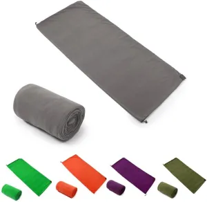 Fleece Sleeping Bag Liner Sleeping Blanket Sheet Lightweight Travel Outdoor Indoor Camping Warm Summer