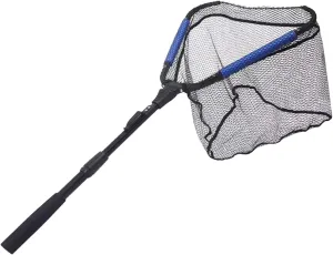 Floating Fishing Net with Folding Telescopic Pole Handle : Durable Nylon Mesh, Easy Catch & Release, Ideal for Various Fish Species and Kayak Fishing