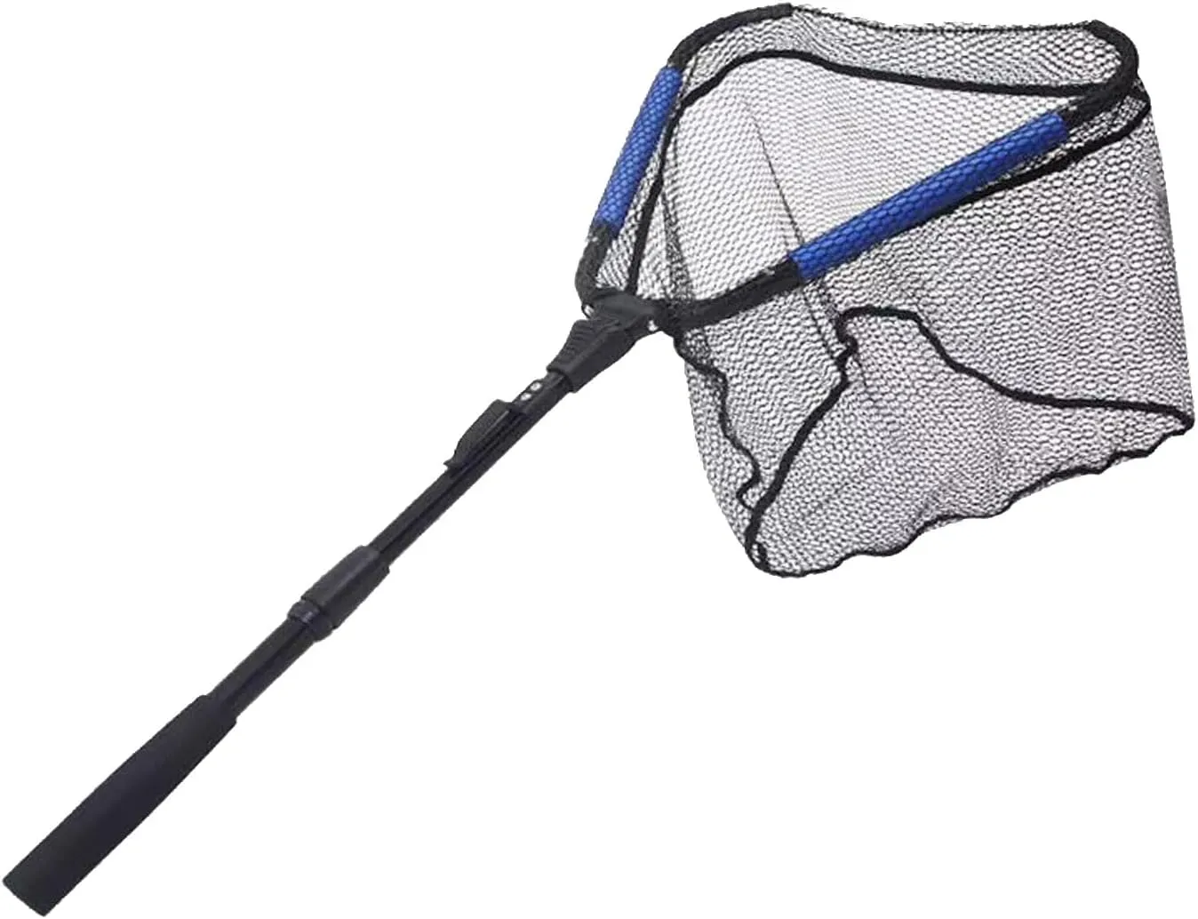 Floating Fishing Net with Folding Telescopic Pole Handle : Durable Nylon Mesh, Easy Catch & Release, Ideal for Various Fish Species and Kayak Fishing
