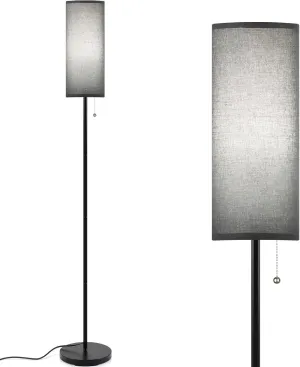 Floor Lamp for Living Room, 3 Color Temperature Modern Standing Lamps, Minimalist Floor Lights for Bedroom, Office, Reading,Black