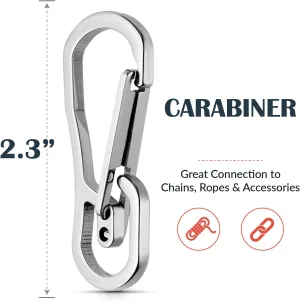 Flourish Pets Double Sided Carabiners Black Rainbow & Stainless Steel