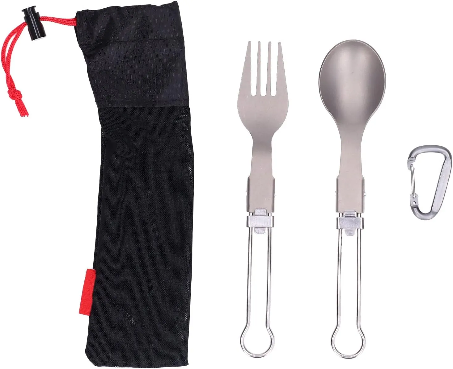 Foldable Camping Cutlery Set Portable Spoon and Fork for Outdoor Picnic Travel Tableware